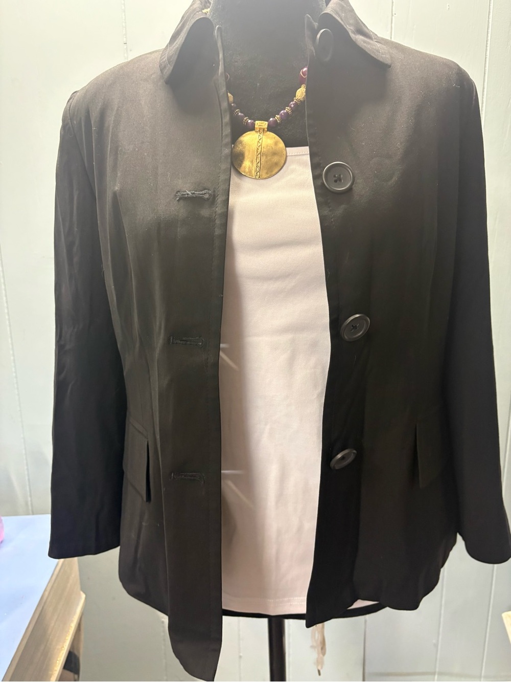 Banana Republic Black Button-Front Women's Jacket